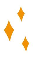 Cartoon hand drawn stars flat icon vector