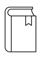 Black book flat icon Chalk illustration Reading literature Flat Illustration vector