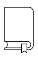 Black book flat icon Chalk illustration Reading literature Flat Illustration Hand Drawn Icon vector