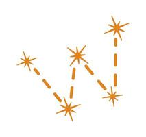Hand drawn constellation element flat icon Astrology Flat Illustration Hand Drawn Icon vector