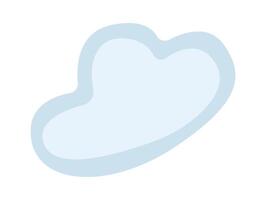 Plasticine flat icon Craft hobby Handmade cloud sculpture vector