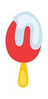 Plasticine flat icon Craft hobby Handmade ice cream sculpture vector