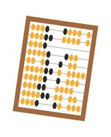 Abacus flat icon Math lesson vector