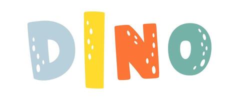 Hand drawn dino banner flat icon vector