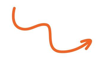 Colored doodle arrow flat icon Showing direction vector