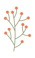 Flower decor element flat icon Wildflowers Illustration vector