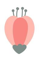 Flower decor element flat icon Wildflowers Flat Illustration vector