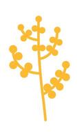 Wildflower decor element flat icon Flat Illustration Icon vector