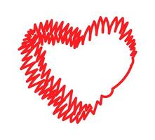 Hand drawn heart with patterns flat icon Contemporary love design Illustration vector