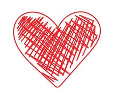 Icon Hand drawn contemporary heart with patterns flat icon vector