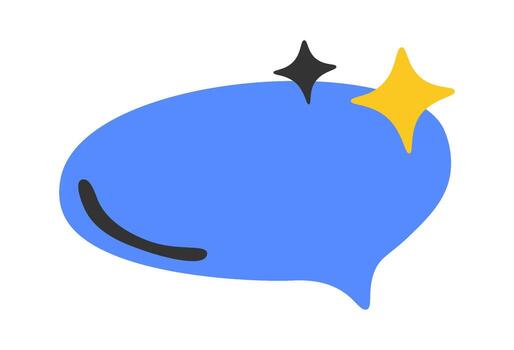 Hand drawn shape flat icon Simple message cloud pattern vector