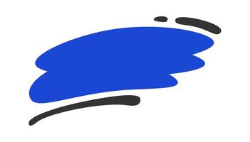 Hand drawn shape flat icon Simple blue background vector