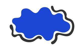 Hand drawn shape flat icon Simple cloud pattern vector