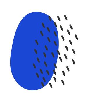 Hand drawn shape flat icon Simple oval pattern vector