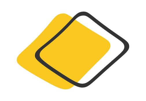 Hand drawn shape flat icon Simple geometric pattern Hand Drawn vector