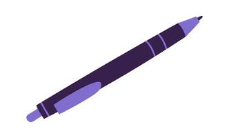 oficina papelería plano icono bolígrafo para trabajando vector