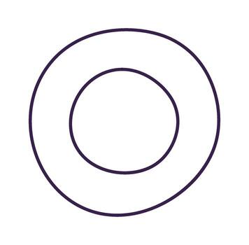 mano dibujado resumen circulo elemento plano icono vector