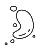 Spilled paint spot flat icon vector