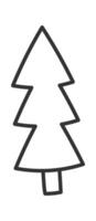 Evergreen tree flat icon Forest tree element vector