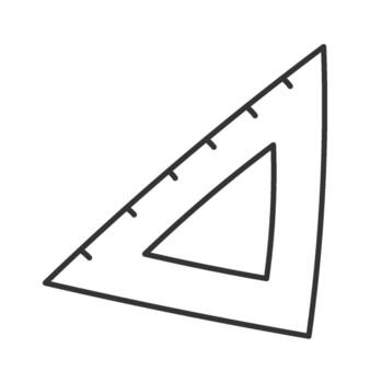 Protractor flat icon Math ruler element vector