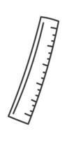 Math ruler element flat icon vector