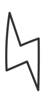 Lightning flat icon Weather and physic science element vector