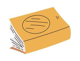 Decorative book flat icon Reading literature vector