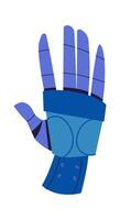 Robot showing greeting gesture flat icon vector