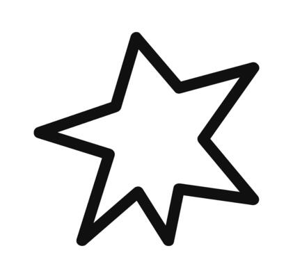 Star doodle linear icon Illustration