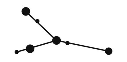 Constellation space doodle linear icon vector