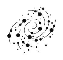 Constellation space doodle linear icon Flat Illustration Icon vector