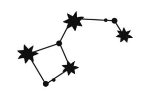 Constellation space doodle linear icon Flat Illustration Hand Drawn Icon vector