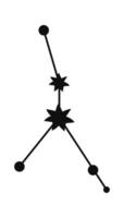 Constellation space doodle linear icon Icon vector