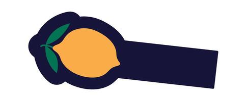 Lemon citrus bookmark flat icon Mark place in book vector