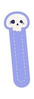 Cute halloween decorative bookmark Mark place in book Flat Illustration vector
