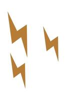 Small lightnings sticker flat icon vector