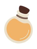 Magic poison in bottle flat icon Magical art Illustration vector