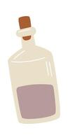 Magic poison in bottle flat icon Magical art vector