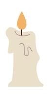 Candle for magical rituals flat icon vector