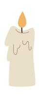 Candle for magical rituals flat icon Illustration vector