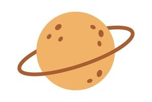 Planet flat icon Discover universe vector