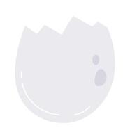 Broken eggshell flat icon Exotic egg Drawn Icon vector