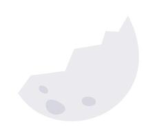 Flat Illustration Broken eggshell flat icon Exotic egg vector