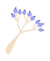 Hand drawn abstract tree branch flat icon Illustration vector