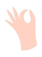Hand drawn abstract hand doodles flat icon vector