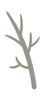 Hand drawn forest doodle element flat icon Cute trees vector