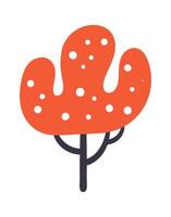 Hand drawn forest doodle element flat icon Cute trees Flat Illustration Hand Drawn Icon vector