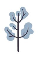Hand drawn forest doodle element flat icon Cute trees Hand Drawn Icon vector