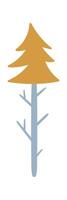 Illustration Hand drawn forest doodle element flat icon Cute trees vector