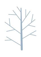 Flat Illustration Icon Hand drawn forest doodle element flat icon Cute trees vector